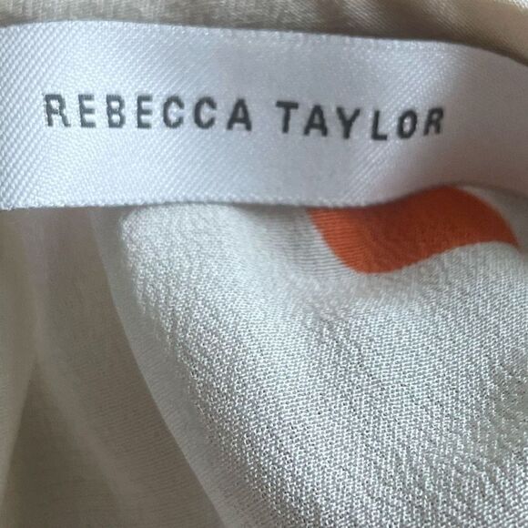 Rebecca Taylor Flame Fleur Silk Blouse - Picture 8 of 11